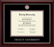Trinity University Masterpiece Medallion Diploma Frame in Gallery Silver