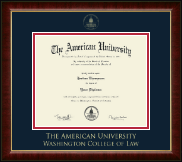 American University Gold Embossed Diploma Frame in Murano
