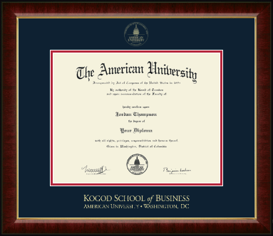 American University diploma frame - Gold Embossed Diploma Frame in Murano