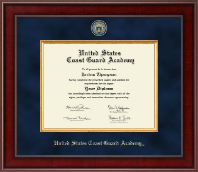 United States Coast Guard Academy Presidential Masterpiece Diploma Frame in Jefferson