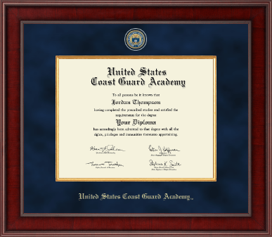 United States Coast Guard Academy diploma frame - Presidential Masterpiece Diploma Frame in Jefferson