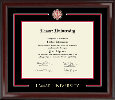 Lamar University diploma frame - Showcase Edition Diploma Frame in Encore