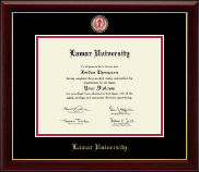 Lamar University diploma frame - Masterpiece Medallion Diploma Frame in Gallery