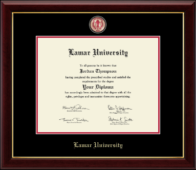 Lamar University diploma frame - Masterpiece Medallion Diploma Frame in Gallery