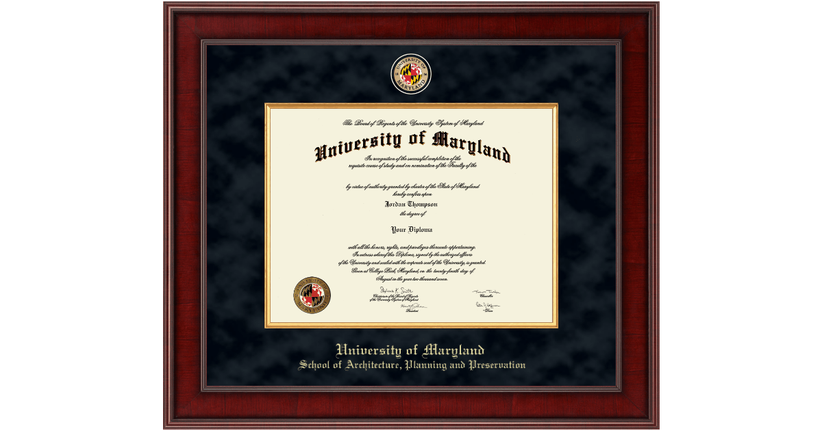 UMD School of Architecture,Planning and Preservation Diploma Frames