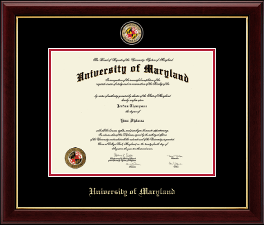 University of Maryland, College Park diploma frame - Masterpiece Medallion Diploma Frame in Gallery