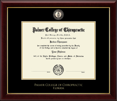 Palmer College of Chiropractic Florida diploma frame - Masterpiece Medallion Diploma Frame in Gallery