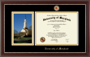University of Maryland, College Park diploma frame - Memorial Chapel- Campus Scene Masterpiece Diploma Frame in Chateau