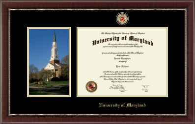 University of Maryland, College Park diploma frame - Memorial Chapel- Campus Scene Masterpiece Diploma Frame in Chateau