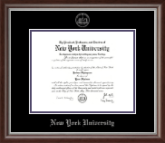 New York University diploma frame - Silver Embossed Diploma Frame in Devonshire