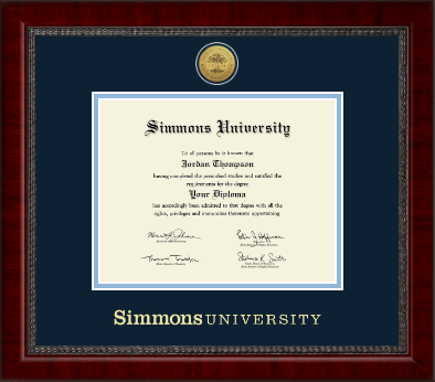 Simmons University diploma frame - Gold Engraved Medallion Diploma Frame in Sutton