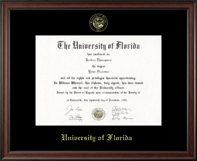 University of Florida diploma frame - Gold Embossed Diploma Frame in Studio