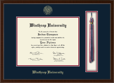 Winthrop University diploma frame - Tassel & Cord Diploma Frame in Delta