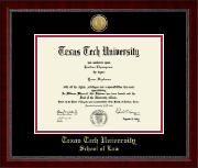 Texas Tech University diploma frame - Gold Engraved Medallion Diploma Frame in Sutton