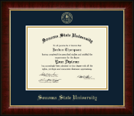 Sonoma State University Gold Embossed Diploma Frame in Murano