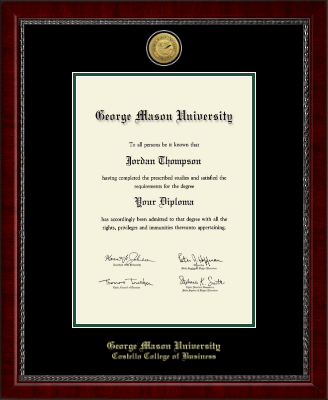 George Mason University diploma frame - Gold Engraved Medallion Diploma Frame in Sutton