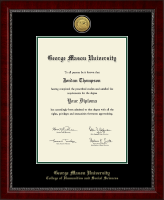 George Mason University diploma frame - Gold Engraved Medallion Diploma Frame in Sutton
