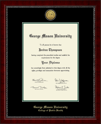George Mason University diploma frame - Gold Engraved Medallion Diploma Frame in Sutton
