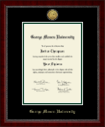 George Mason University diploma frame - Gold Engraved Medallion Diploma Frame in Sutton