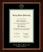 George Mason University diploma frame - Gold Embossed Diploma Frame in Murano