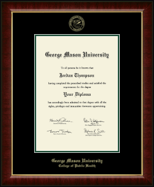George Mason University diploma frame - Gold Embossed Diploma Frame in Murano