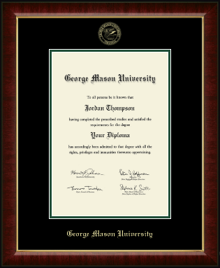 George Mason University diploma frame - Gold Embossed Diploma Frame in Murano