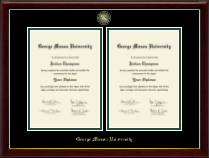 George Mason University diploma frame - Masterpiece Medallion Double Diploma Frame in Gallery