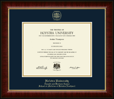 Hofstra University diploma frame - Gold Embossed Diploma Frame in Murano