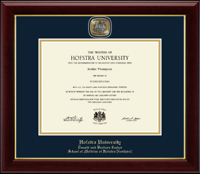 Hofstra University diploma frame - Masterpiece Medallion Diploma Frame in Gallery
