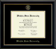 Wichita State University diploma frame - Gold Embossed Diploma Frame in Onyx Gold