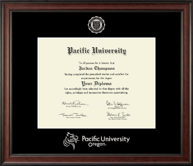 Pacific University diploma frame - Silver Embossed Diploma Frame in Studio