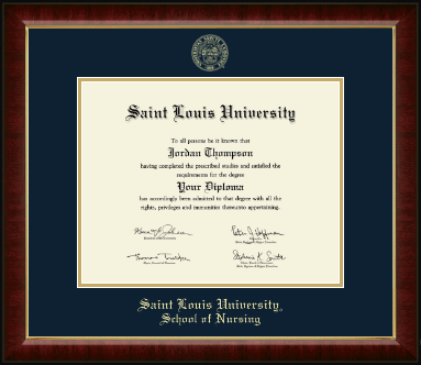 Saint Louis University diploma frame - Gold Embossed Diploma Frame in Murano