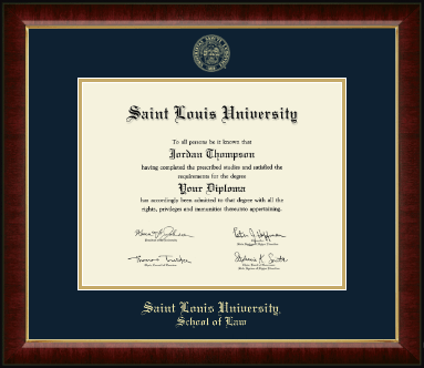 Saint Louis University diploma frame - Gold Embossed Diploma Frame in Murano