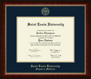 Saint Louis University diploma frame - Gold Embossed Diploma Frame in Murano