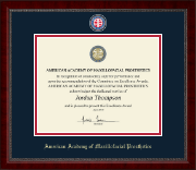 American Academy of Maxillofacial Prosthetics Masterpiece Medallion Certificate Frame in Sutton