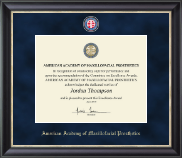 American Academy of Maxillofacial Prosthetics Regal Edition Certificate Frame in Noir