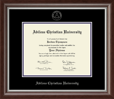 Abilene Christian University diploma frame - Silver Embossed Diploma Frame in Devonshire