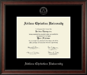 Abilene Christian University diploma frame - Silver Embossed Diploma Frame in Studio