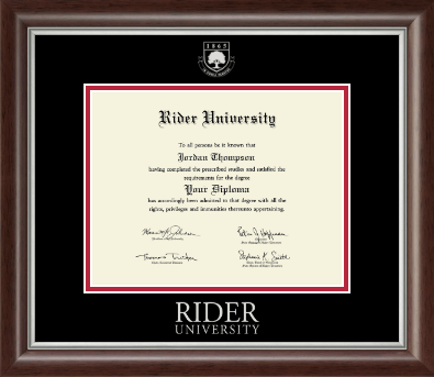 Rider University diploma frame - Silver Embossed Diploma Frame in Devonshire