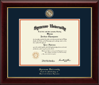 Syracuse University diploma frame - Masterpiece Medallion Diploma Frame in Gallery