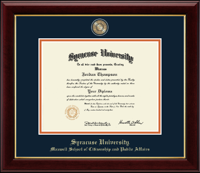 Syracuse University diploma frame - Masterpiece Medallion Diploma Frame in Gallery