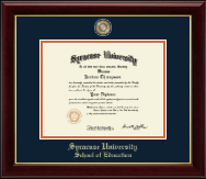 Syracuse University diploma frame - Masterpiece Medallion Diploma Frame in Gallery