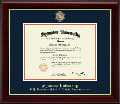 Syracuse University diploma frame - Masterpiece Medallion Diploma Frame in Gallery