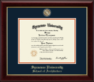 Syracuse University diploma frame - Masterpiece Medallion Diploma Frame in Gallery