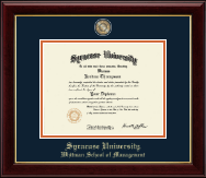 Syracuse University diploma frame - Masterpiece Medallion Diploma Frame in Gallery