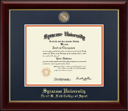 Syracuse University diploma frame - Masterpiece Medallion Diploma Frame in Gallery