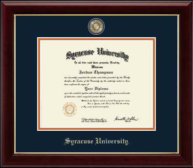 Syracuse University diploma frame - Masterpiece Medallion Diploma Frame in Gallery