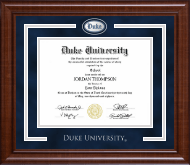 Duke University Spirit Pewter Medallion Diploma Frame in Prescott