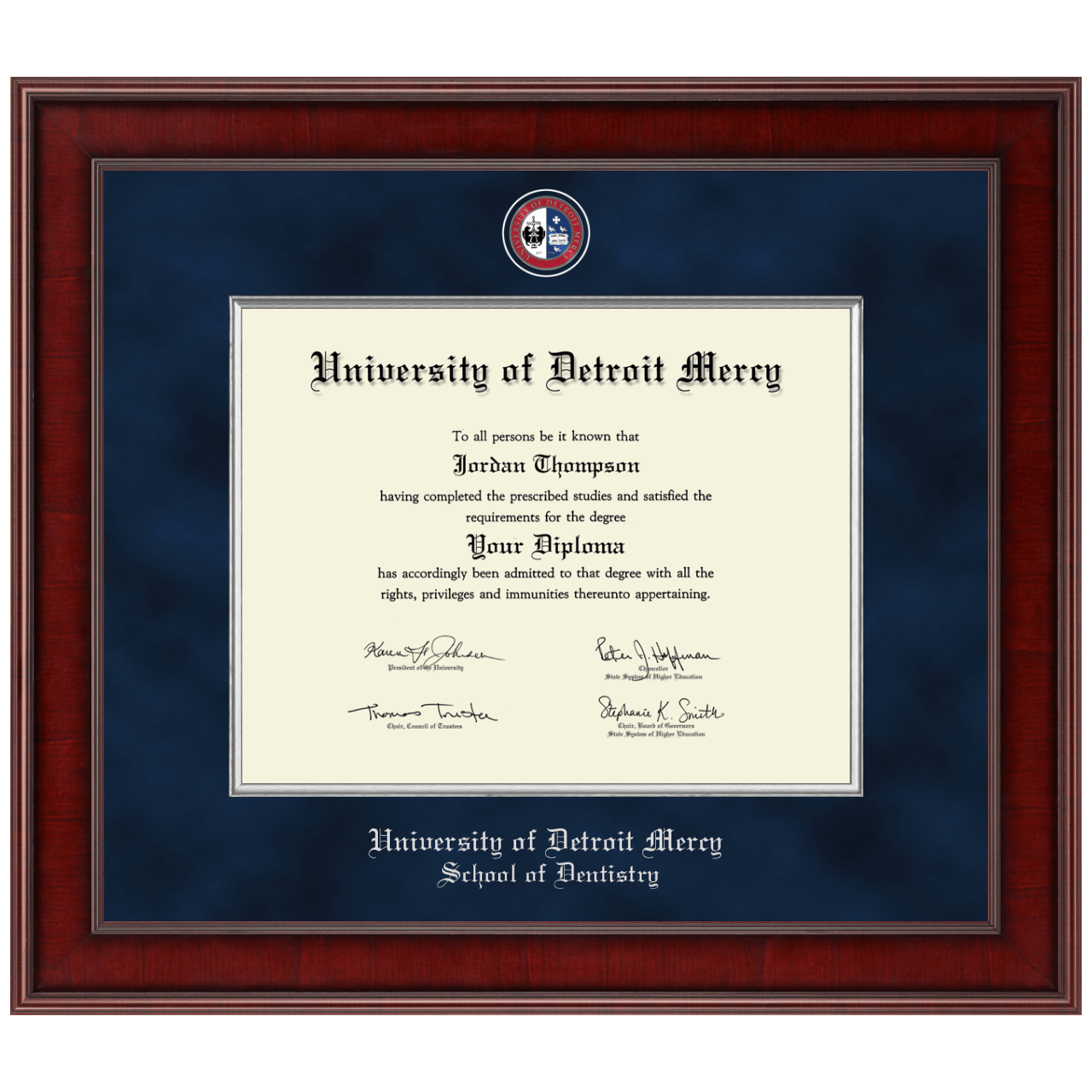 UDM School of Dentistry Diploma Frames Church Hill Classics