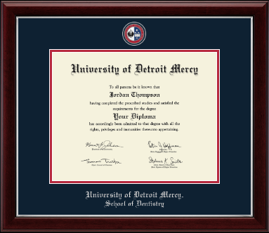 University of Detroit Mercy diploma frame - Masterpiece Medallion Diploma Frame in Gallery Silver